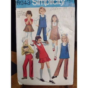 Vintage Simplicity Pattern 8943 Child's & Girl's Jumper or Tunic, Skirt.. (1970) - Picture 1 of 2