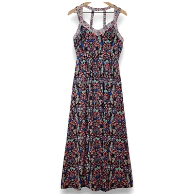 Maxi Vestido Floral Xhilaration M Recorte Espalda Forrado Caprichoso Boho Festival Foto 1 de 4