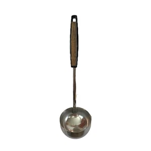 Vintage ECKO Stainless Steel Vanadium Ladle MCM Kitchen Utensil Faux Wood Handle - Picture 1 of 7