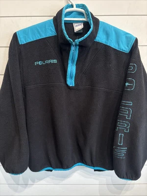 Vtg POLARIS Indy XCR Racing Snowmobile Fleece Jacket Coat Mens Large USA Made - Image 1 of 4