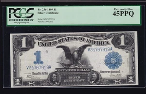US 1899 $1 Black Eagle Silver Certificate Speelman/White FR 236 PCGS 45PPQ (919) - Picture 1 of 2