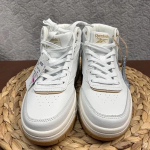 Reebok Club C Double Damen 7,5 weiß creme Leder hohe Turnschuhe FFC0124275 - Bild 1 von 7