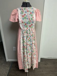 Vintage Handmade Kids Polka Dot Dress With Scarf - Picture 1 of 9