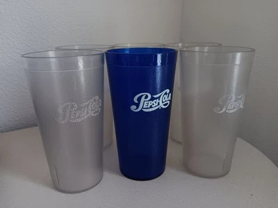 Lot Of 6 Pepsi Cola Restaurant Plastic Cups 20oz Impact Intl. Item #0120 Tumbler - Image 1 of 4