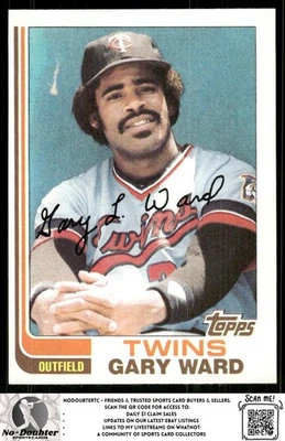 1982 Topps #612 Gary Ward Minnesota Twins 82TB - Image 1 of 2