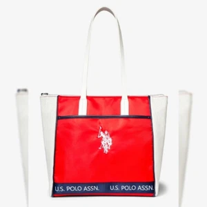 BOLSO TOTE MUJER POLO ASSN ORIGINAL NYLON LOGO TALLA ÚNICA CON BOLSILLO CON CREMALLERA EE. UU. - Imagen 1 de 3