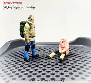 CR 1:64 Figura Pintada Modelo Ature Resina Diorama Senderismo Escalador Viajero - Imagen 1 de 7