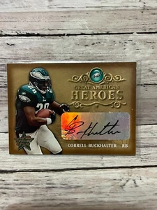 2002 Leaf Rookies Stars Great American Heroes Autograph #GAH4 Correll Buckhalter - Picture 1 of 1