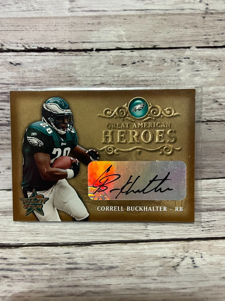 2002 Leaf Rookies Stars Great American Heroes Autograph #GAH4 Correll Buckhalter - Image 1 of 1
