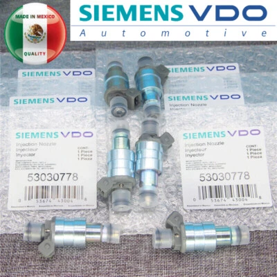 NEW Set of 6PCS Fuel Injectors 53030778 for 91-1998 Dodge Dakota Jeeps 4.0L Foto 1 de 4