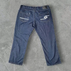 Vintage Y2K Enyce Jeans 44/32 Embroidered Baggy Wide Leg Skater Hip Hop Style - Picture 1 of 10