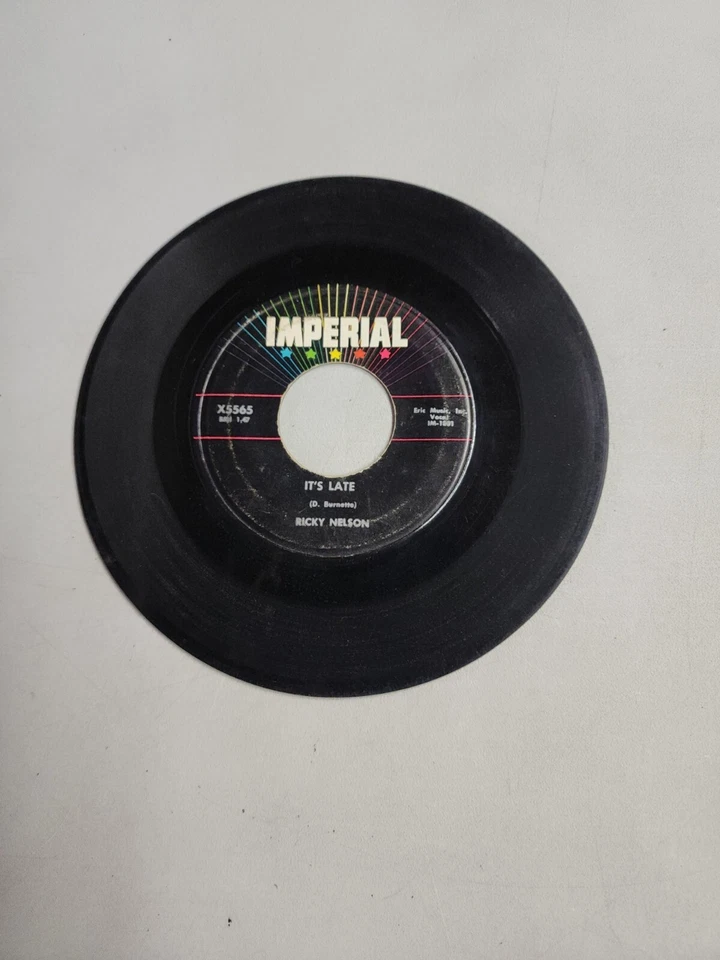 Ricky Nelson - It's Late - Imperial (45RPM 7")(AA105)  - Image 1 of 3