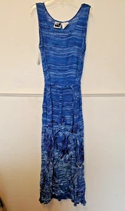 Vestido De Colección Phool Azul Talla M Floral Boho Hippie Algodón Calzoncillo Fluido Solero Largo - Imagen 1 de 21