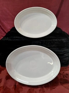 Fiesta weiß Geschirr oval, weiß, 2er Set, Servierplatten eingeführt 1986 - Bild 1 von 8