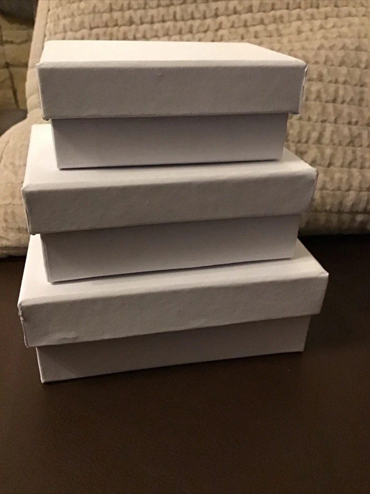 3 Multipurpose Rectangular Boxes - Craft Kids Colour Decorate Gift Ideas - Image 1 of 1