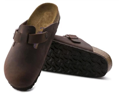 NIB Birkenstock Boston Habana Soft Footbed Leather Clog Narrow width 159713 - Image 1 of 3