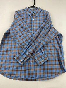 L L. Bean Shirt Mens XXL 2XL Blue Red Yellow Plaid Button Up Long Sleeve - Bild 1 von 11