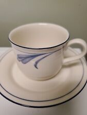 LENOX BLUE Brushstrokes Tea Cup & Saucer, Chinastone, great condition