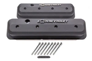 Proform 141-840 Black Crinkle Slant-Edge Valve Covers for 1987-Pre LS SBC V8 - Picture 1 of 1