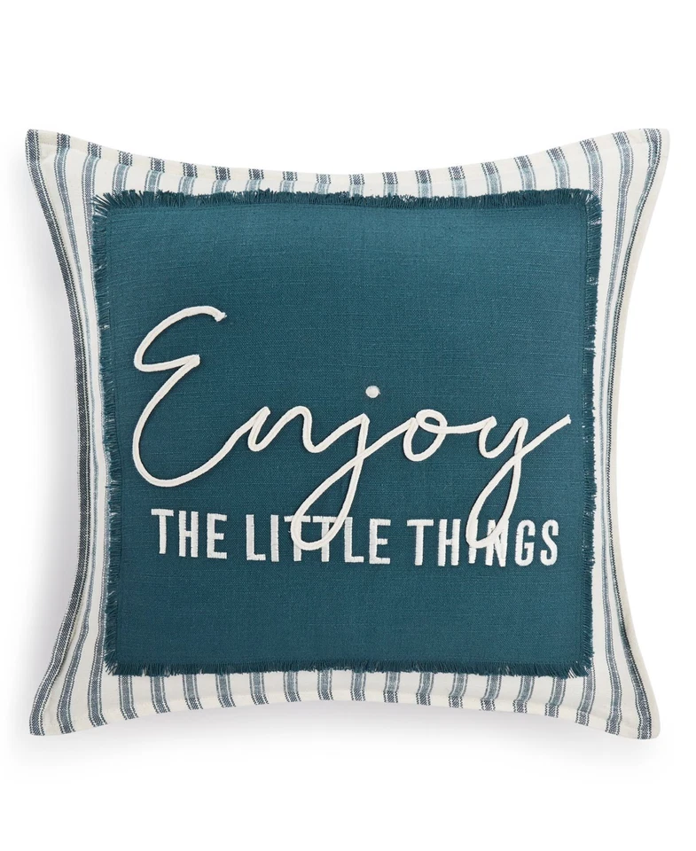 Lacourte Enjoy The Little Things Pillow, Teal, 20×20 - Image 1 of 1