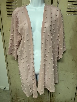 KORI Blush pink Dotted Swiss Kimono Size M - Imagem 1 de 4