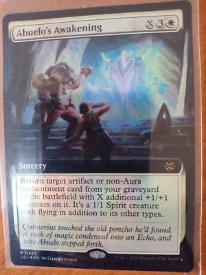 Abuelo's Awakening FOIL SHOWCASE Magic The Gathering Ixalan 353 Borderless White - Image 1 of 2