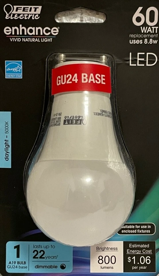 Feit Electric enhance 60-Watt Daylight White LED w/GU24 Twist Lock Base - 5000K  - Image 1 of 1