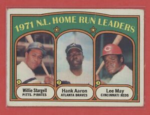 1972 Topps #89 NL Home Run Leaders/Willie Stargell/Hank Aaron/Lee May