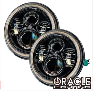 USED ORACLE 2007-2018 JEEP WRANGLER JK SWITCHBACK LED HALO HEADLIGHTS- 5769-123 - Foto 1 di 9