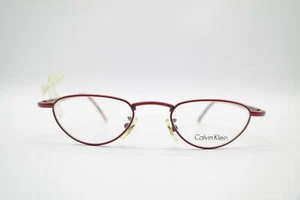 Vintage Calvin Klein 247 Red Brown Oval Glasses Eyeglass Frame NOS - Picture 1 of 6
