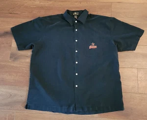 Houston Astros Antigua Button Up Shirt Black Size XL Short Sleeve READ - Picture 1 of 12