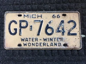 Gran Premio 1966 Michigan Matrícula Agua Invierno País de las Maravillas GP 7642 66 - Imagen 1 de 3