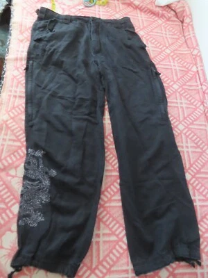 Vtg Triple Five Soul Pants Men Sz 38 (37X33) Parachute Cargo Y2K skater dragon - Image 1 of 4