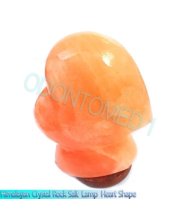 Lámpara purificador de aire con forma de corazón de sal de roca de cristal del Himalaya luz nocturna ideal  Foto 1 de 4