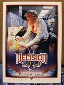 Tarjeta política Decisión 2024 Donald Trump trabajando en McDonald's #200 SSP - Imagen 1 de 5
