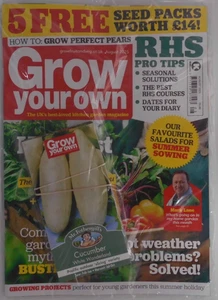 Grow Your Own magazine August 2025 Fruit, Veg &Herbs Harvest time +5 packs seeds - Picture 1 of 1