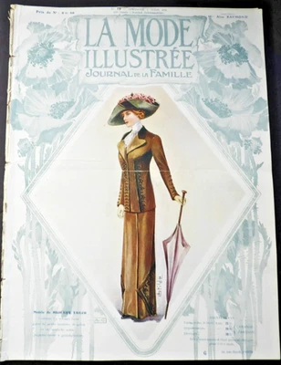 La Mode Illustree-Journal De La Famille- 5 March, 1911, No.10, French Fashion. Foto 1 de 4