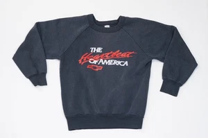 Vintage Chevy The Heartbeat Of America Crewneck Sweatshirt Chevrolet M Crop - Picture 1 of 15