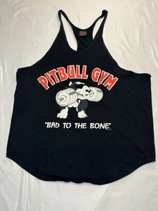 Camiseta sin mangas de gimnasio Pitbull vintage años 90 gimnasio culturismo Bad To The Bone para hombre XXL - Imagen 1 de 7