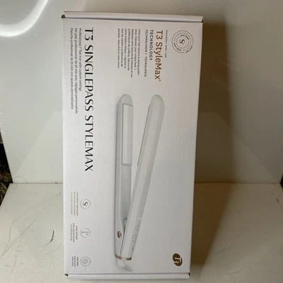 T3 Singlepass Stylemax 1'' Flat Iron 9 Heat Settings For Straightening & Curling - Image 1 of 4