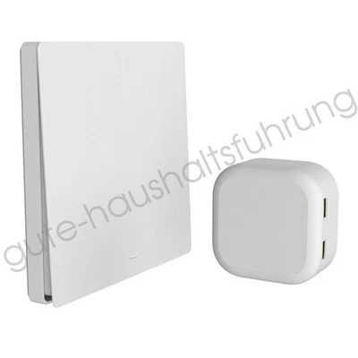 Funk Schalter Set Funk-Empfänger batterielos Wandschalter Lichtschalter Taster - Bild 1 von 4