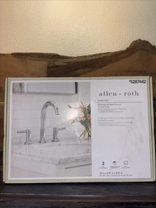 Allen + Roth Harlow Grifo de Baño Acabado Cromo Amplio Nuevo Caja Abierta - Imagen 1 de 4