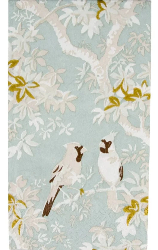 Caspari - Servilletas Toalla de Papel para Invitados Pájaros Cantores Escénicos - Celadon Foto 1 de 1