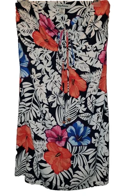 VESTIDO SIN TIRANTES TOMMY BAHAMA ISLAND HAWAIANO FLORAL HIBISCO NATACIÓN SPA M Foto 1 de 4