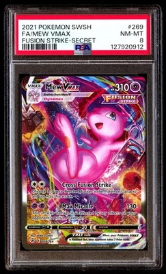 PSA 8 Mew Vmax 269/264 Secret Fusion Strike Pokemon - Image 1 of 3