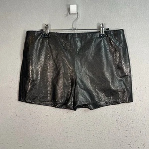 J Brand Women's Embossed DyedLamb Leather Shorts Black Size 6 - Picture 1 of 10