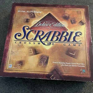 Vintage Scrabble Deluxe Edition Turntable Crossword Board Game Complete - Picture 1 of 10