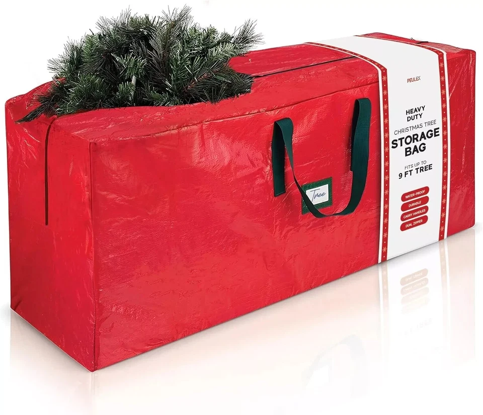 Heavy Duty Christmas Tree Storage Bag 9 Ft - Christmas Tree Bag Red - Image 1 of 4