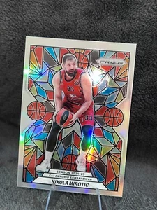 2024-25 Panini Prizm EuroLeague Nikola Mirotic SSP VERY RARE STAINED GLASS - Picture 1 of 4