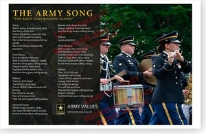 US Army The Army Song 2018 Poster - Picture 1 of 1